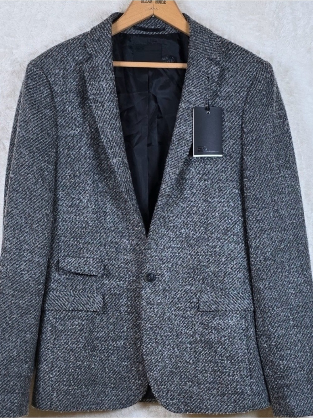 ASOS Gray Herringbone Sport Coat Blazer